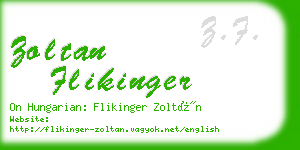 zoltan flikinger business card